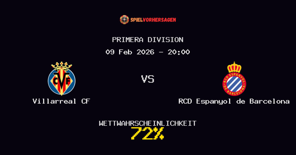 Villarreal CF vs RCD Espanyol de Barcelona Spielvorhersage - Primera Division - Wett-Tipps