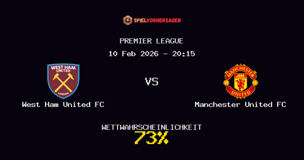 West Ham United FC vs Manchester United FC Spielvorhersage - Premier League - Wett-Tipps