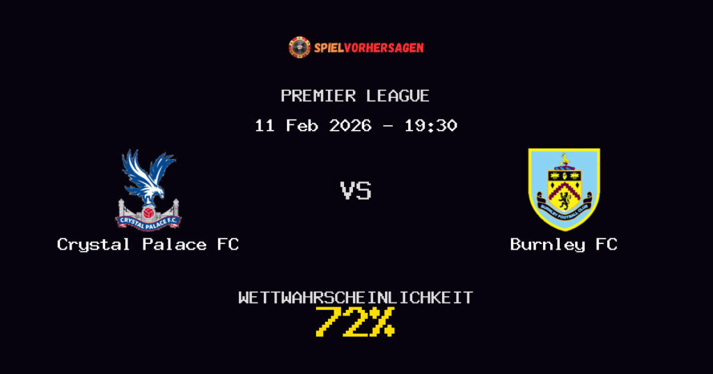 Crystal Palace FC vs Burnley FC Spielvorhersage - Premier League - Wett-Tipps