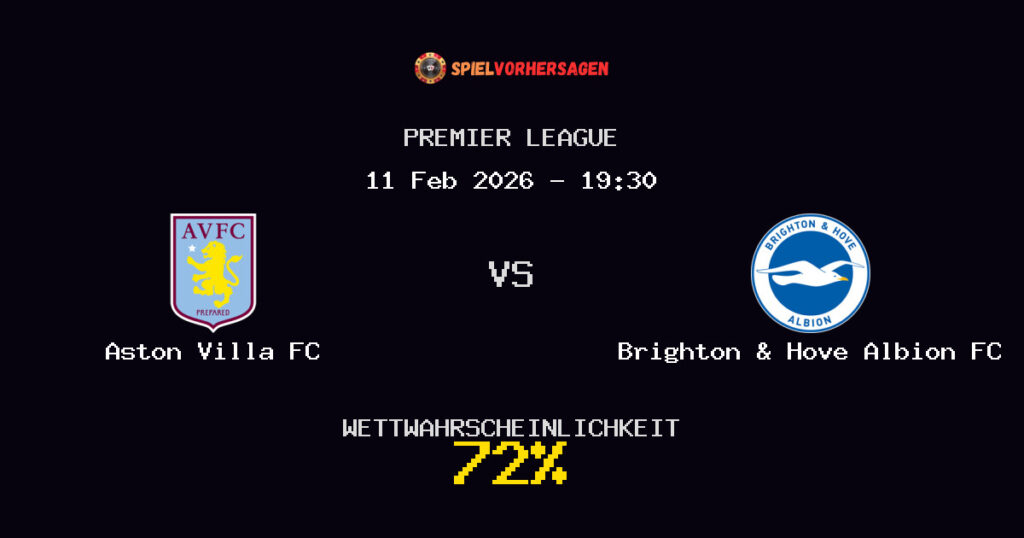 Aston Villa FC vs Brighton & Hove Albion FC Spielvorhersage - Premier League - Wett-Tipps