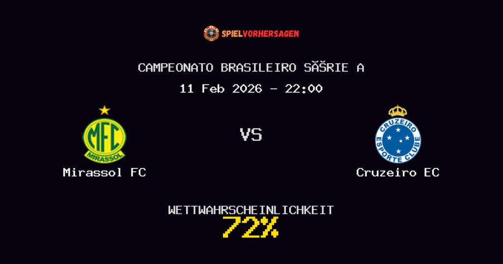 Mirassol FC vs Cruzeiro EC Spielvorhersage - Campeonato Brasileiro Série A - Wett-Tipps