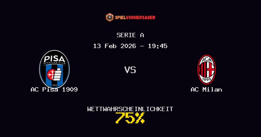 AC Pisa 1909 vs AC Milan Spielvorhersage - Serie A - Wett-Tipps