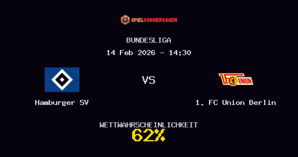 Hamburger SV vs 1. FC Union Berlin Spielvorhersage - Bundesliga - Wett-Tipps