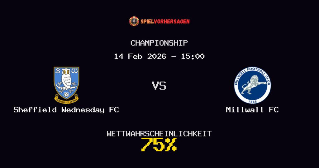 Sheffield Wednesday FC vs Millwall FC Spielvorhersage - Championship - Wett-Tipps