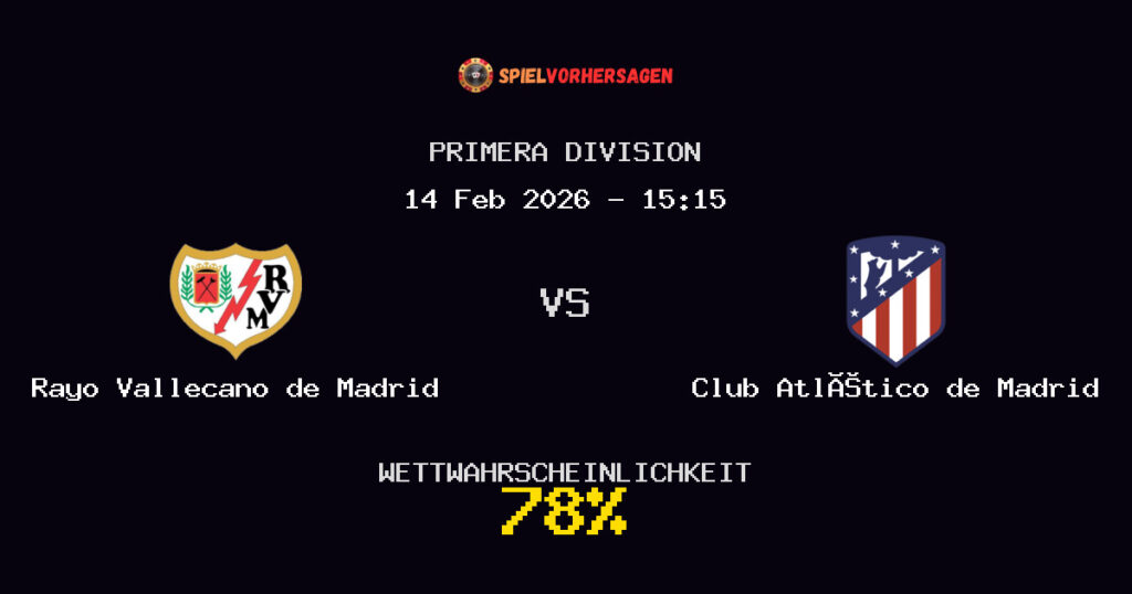 Rayo Vallecano de Madrid vs Club Atlético de Madrid Spielvorhersage - Primera Division - Wett-Tipps