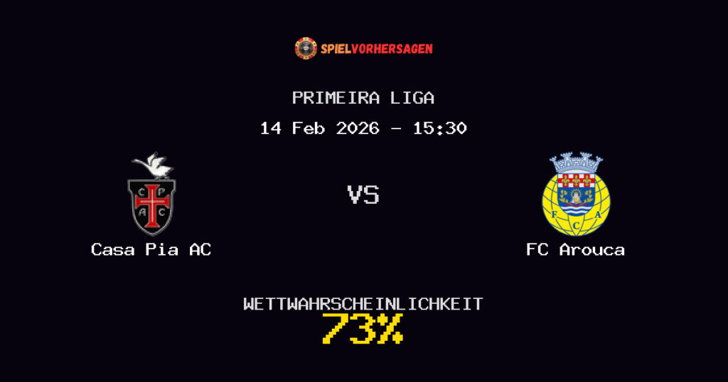 Casa Pia AC vs FC Arouca Spielvorhersage - Primeira Liga - Wett-Tipps