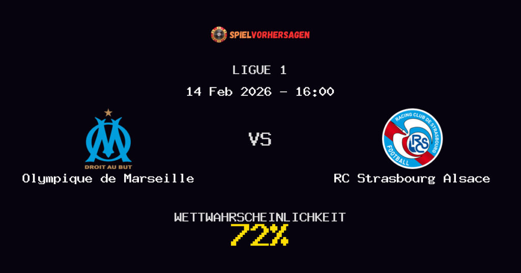 Olympique de Marseille vs RC Strasbourg Alsace Spielvorhersage - Ligue 1 - Wett-Tipps