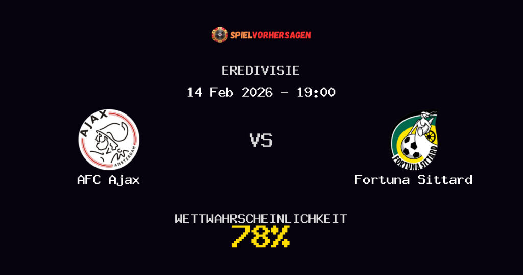 AFC Ajax vs Fortuna Sittard Spielvorhersage - Eredivisie - Wett-Tipps