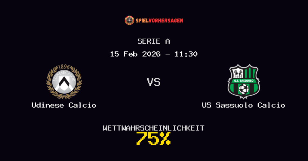Udinese Calcio vs US Sassuolo Calcio Spielvorhersage - Serie A - Wett-Tipps
