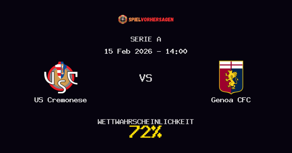 US Cremonese vs Genoa CFC Spielvorhersage - Serie A - Wett-Tipps