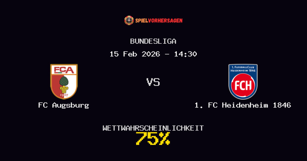 FC Augsburg vs 1. FC Heidenheim 1846 Spielvorhersage - Bundesliga - Wett-Tipps