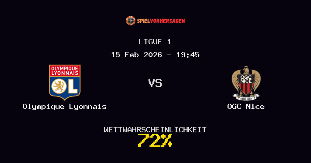 Olympique Lyonnais vs OGC Nice Spielvorhersage - Ligue 1 - Wett-Tipps