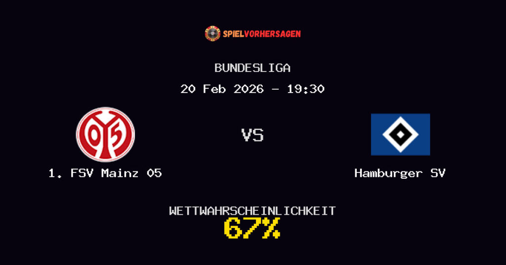 1. FSV Mainz 05 vs Hamburger SV Spielvorhersage - Bundesliga - Wett-Tipps