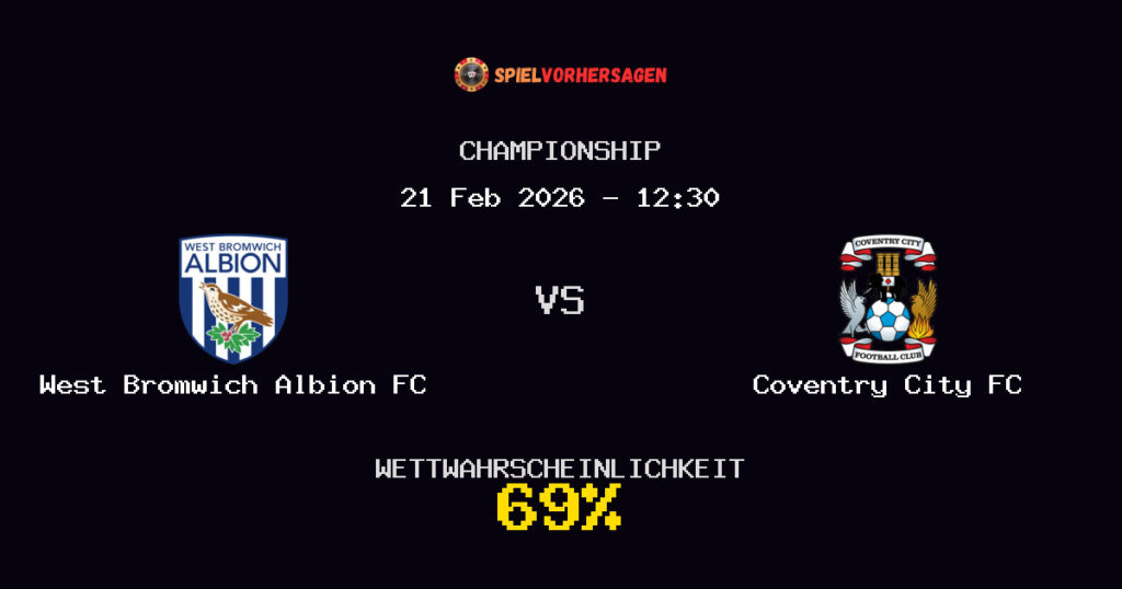 West Bromwich Albion FC vs Coventry City FC Spielvorhersage - Championship - Wett-Tipps