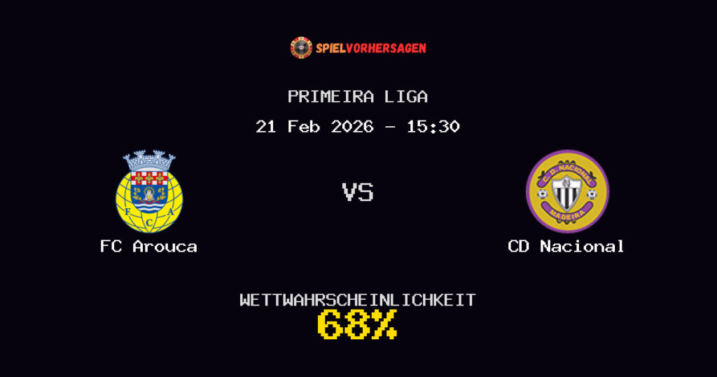 FC Arouca vs CD Nacional Spielvorhersage - Primeira Liga - Wett-Tipps