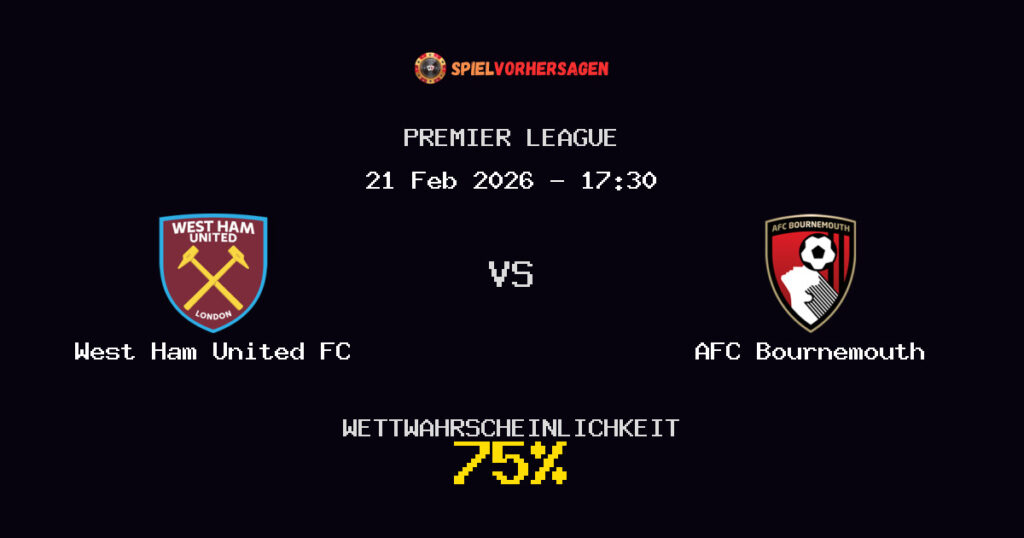 West Ham United FC vs AFC Bournemouth Spielvorhersage - Premier League - Wett-Tipps
