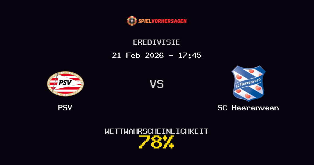 PSV vs SC Heerenveen Spielvorhersage - Eredivisie - Wett-Tipps