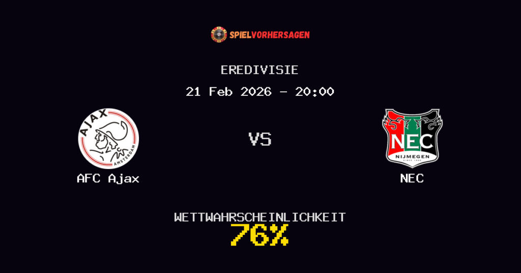 AFC Ajax vs NEC Spielvorhersage - Eredivisie - Wett-Tipps