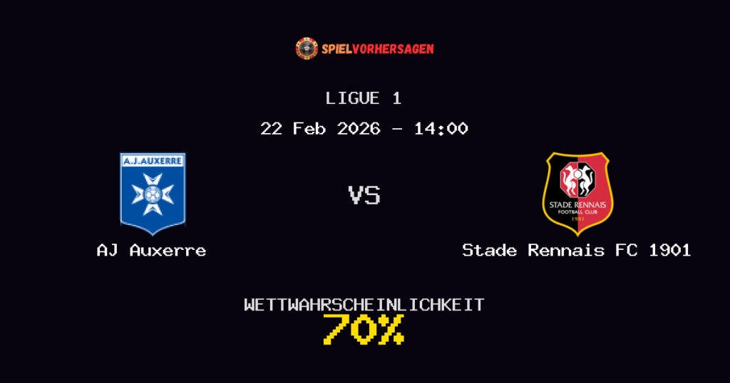 AJ Auxerre vs Stade Rennais FC 1901 Spielvorhersage - Ligue 1 - Wett-Tipps
