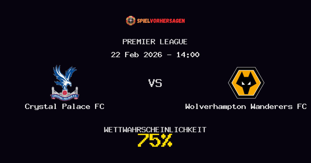 Crystal Palace FC vs Wolverhampton Wanderers FC Spielvorhersage - Premier League - Wett-Tipps