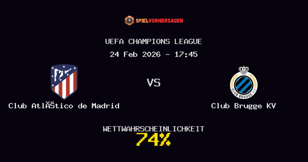 Club Atlético de Madrid vs Club Brugge KV Spielvorhersage - UEFA Champions League - Wett-Tipps
