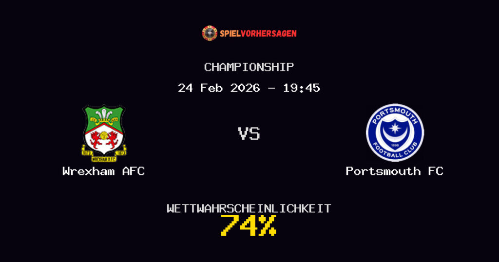 Wrexham AFC vs Portsmouth FC Spielvorhersage - Championship - Wett-Tipps