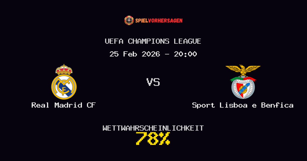 Real Madrid CF vs Sport Lisboa e Benfica Spielvorhersage - UEFA Champions League - Wett-Tipps