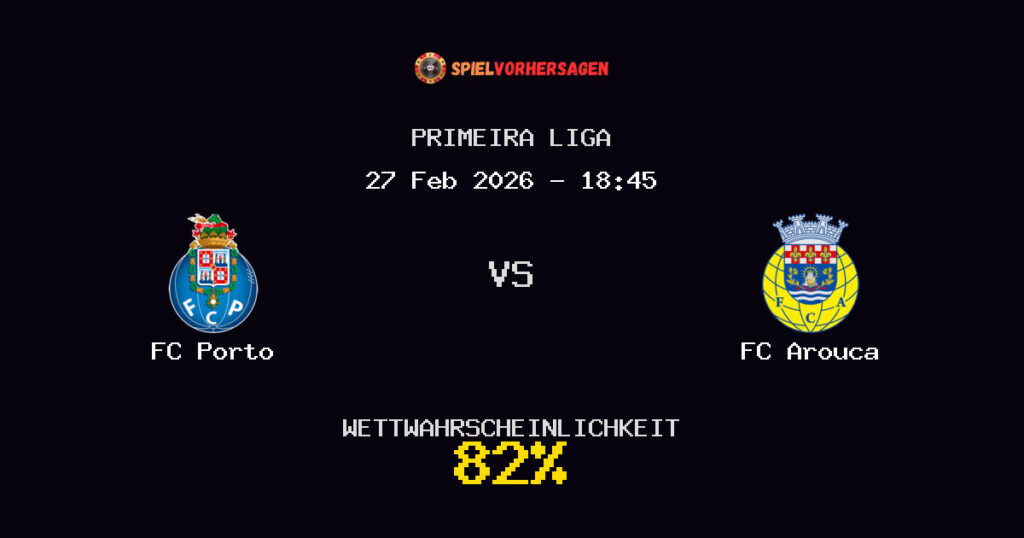 FC Porto vs FC Arouca Spielvorhersage - Primeira Liga - Wett-Tipps