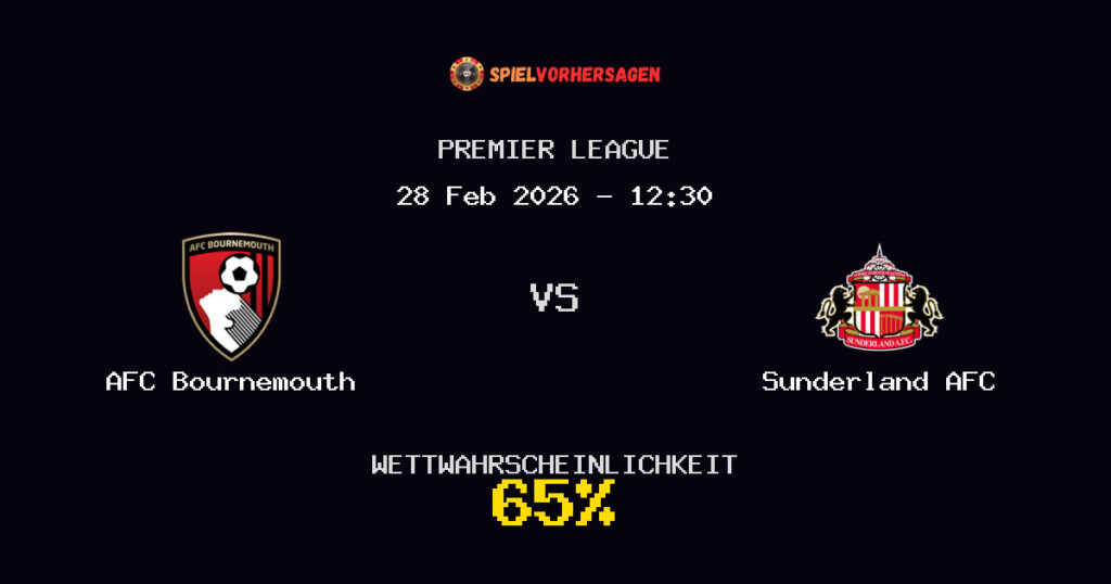 AFC Bournemouth vs Sunderland AFC Spielvorhersage - Premier League - Wett-Tipps