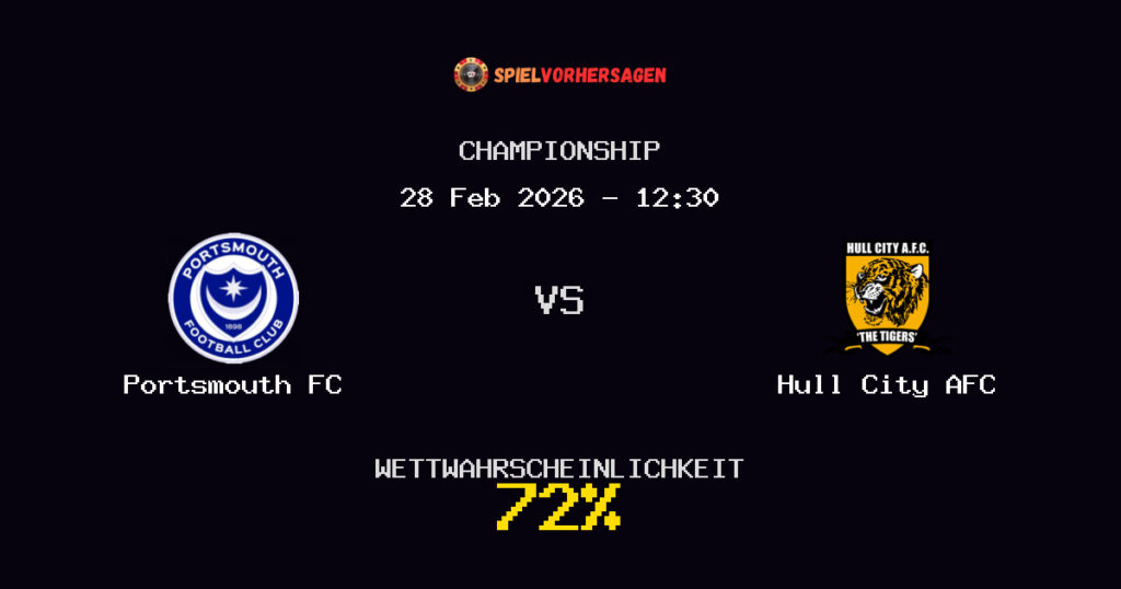 Portsmouth FC vs Hull City AFC Spielvorhersage - Championship - Wett-Tipps