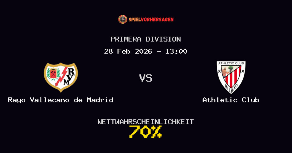 Rayo Vallecano de Madrid vs Athletic Club Spielvorhersage - Primera Division - Wett-Tipps