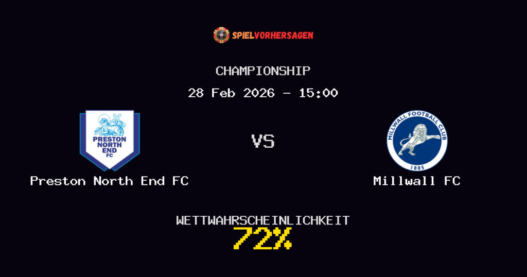 Preston North End FC vs Millwall FC Spielvorhersage - Championship - Wett-Tipps