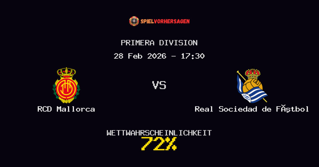 RCD Mallorca vs Real Sociedad de Fútbol Spielvorhersage - Primera Division - Wett-Tipps