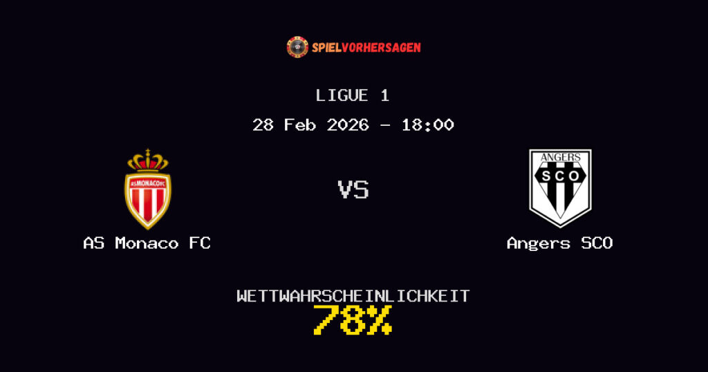 AS Monaco FC vs Angers SCO Spielvorhersage - Ligue 1 - Wett-Tipps