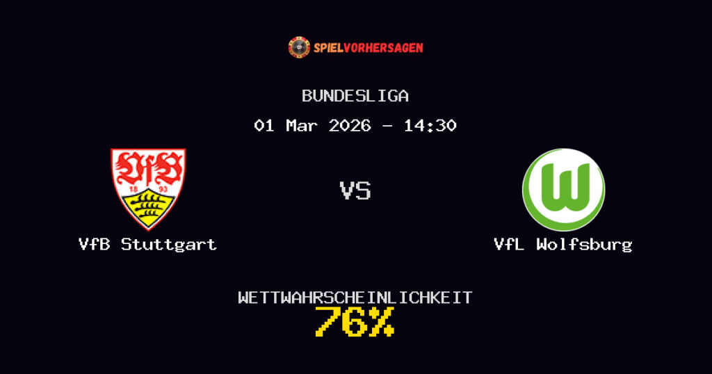 VfB Stuttgart vs VfL Wolfsburg Spielvorhersage - Bundesliga - Wett-Tipps