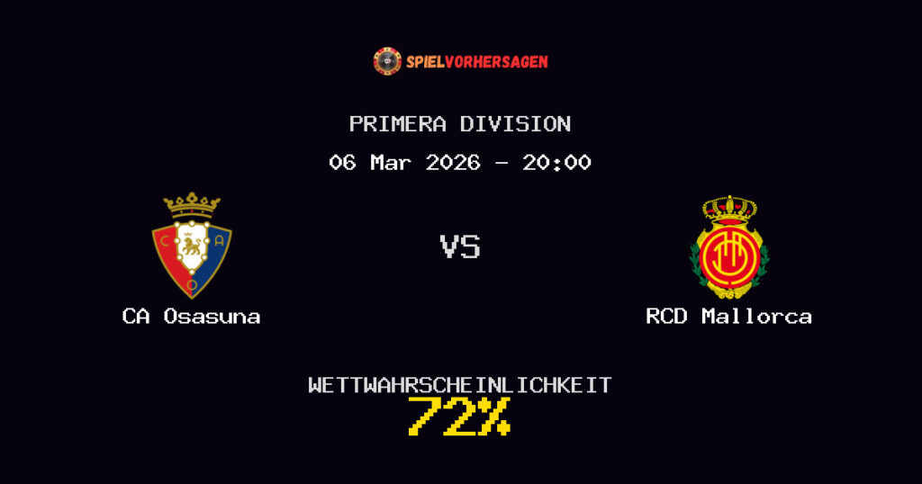 CA Osasuna vs RCD Mallorca Spielvorhersage - Primera Division - Wett-Tipps