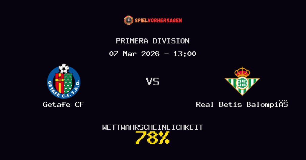Getafe CF vs Real Betis Balompié Spielvorhersage - Primera Division - Wett-Tipps