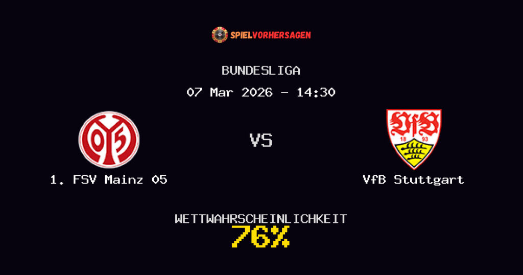 1. FSV Mainz 05 vs VfB Stuttgart Spielvorhersage - Bundesliga - Wett-Tipps