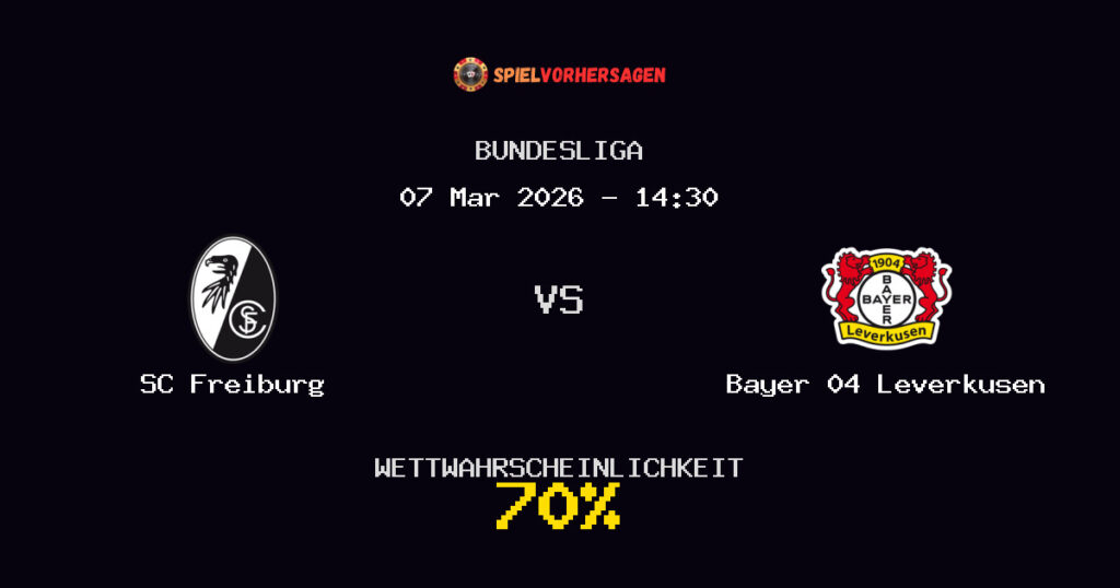 SC Freiburg vs Bayer 04 Leverkusen Spielvorhersage - Bundesliga - Wett-Tipps