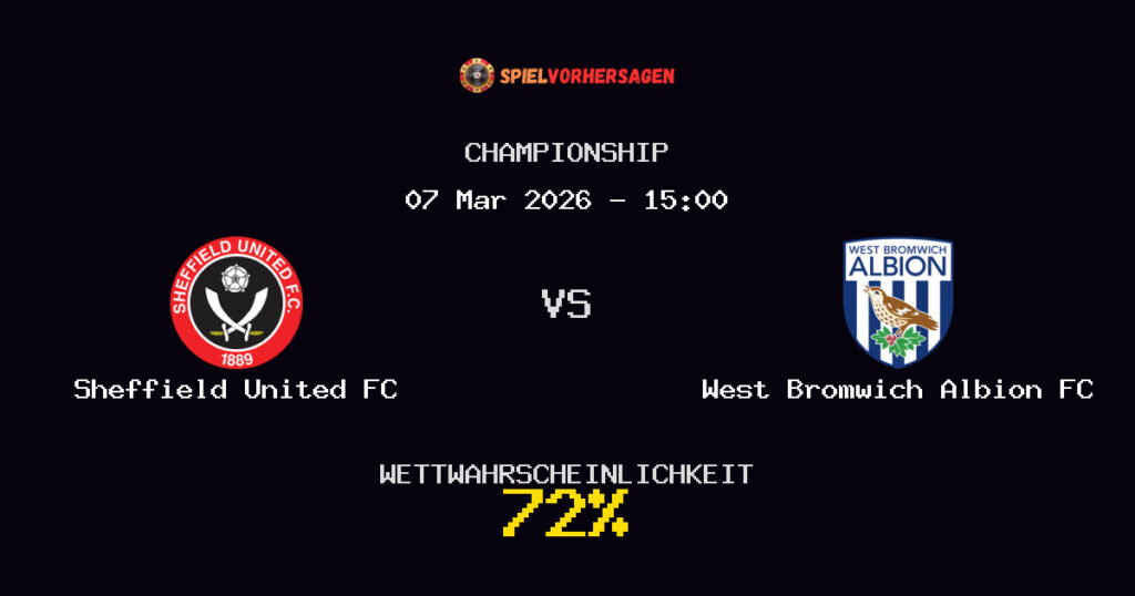 Sheffield United FC vs West Bromwich Albion FC Spielvorhersage - Championship - Wett-Tipps