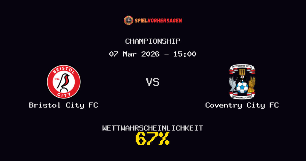 Bristol City FC vs Coventry City FC Spielvorhersage - Championship - Wett-Tipps