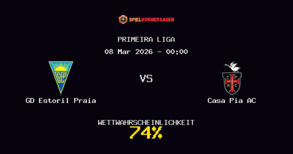 GD Estoril Praia vs Casa Pia AC Spielvorhersage - Primeira Liga - Wett-Tipps