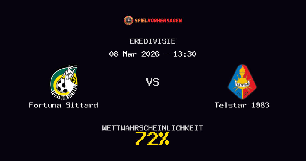 Fortuna Sittard vs Telstar 1963 Spielvorhersage - Eredivisie - Wett-Tipps