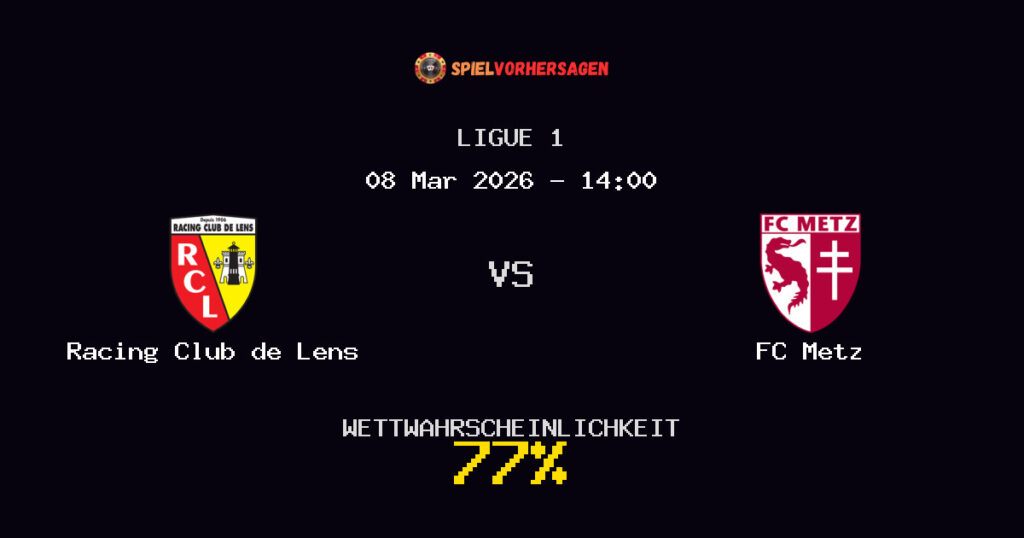 Racing Club de Lens vs FC Metz Spielvorhersage - Ligue 1 - Wett-Tipps