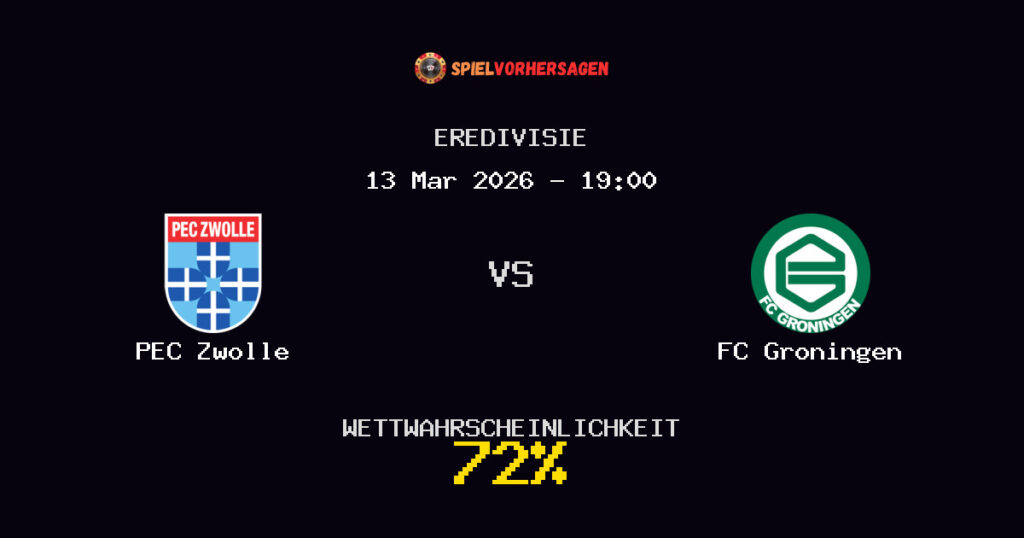 PEC Zwolle vs FC Groningen Spielvorhersage - Eredivisie - Wett-Tipps