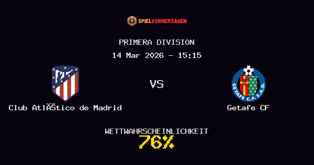 Club Atlético de Madrid vs Getafe CF Spielvorhersage - Primera Division - Wett-Tipps