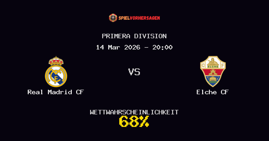 Real Madrid CF vs Elche CF Spielvorhersage - Primera Division - Wett-Tipps