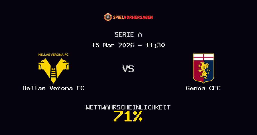Hellas Verona FC vs Genoa CFC Spielvorhersage - Serie A - Wett-Tipps