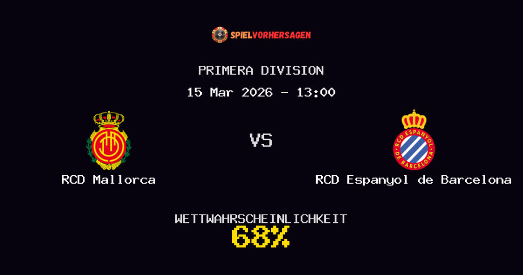 RCD Mallorca vs RCD Espanyol de Barcelona Spielvorhersage - Primera Division - Wett-Tipps