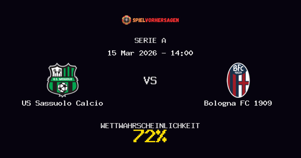 US Sassuolo Calcio vs Bologna FC 1909 Spielvorhersage - Serie A - Wett-Tipps